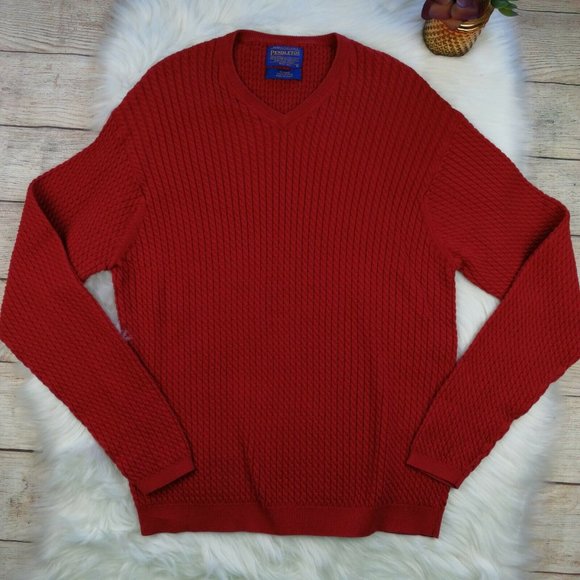 Pendleton Women's Red Size L Cable Knit Pullover - Picture 4 of 4
